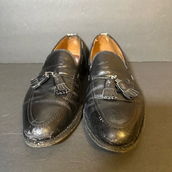 Allen Edmonds Mens Grayson Black tassel Loafers Sz 9.5 - Picture 1 of 15